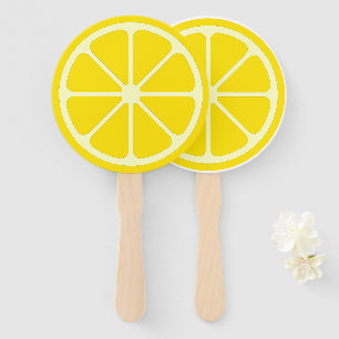 Gelbe Lemon Slice Fun Sommer Party Handfans Fächer