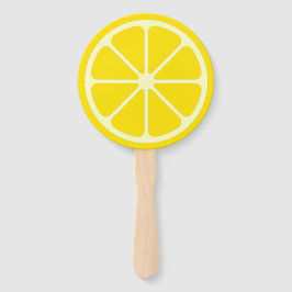 Gelbe Lemon Slice Fun Sommer Party Handfans Fächer