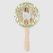 Gelbe Lemon Sorrento Mediterranes Brautparty Fächer (Rückseite)