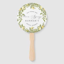 Gelbe Lemon Sorrento Mediterranes Brautparty Fächer