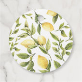 Gelbe Lemon Sorrento Mediterranes Brautparty Geschenkanhänger (Rückseite)