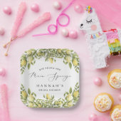 Gelbe Lemon Sorrento Mediterranes Brautparty Pappteller (Party)