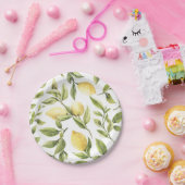 Gelbe Lemon Sorrento Mediterranes Brautparty Pappteller (Party)