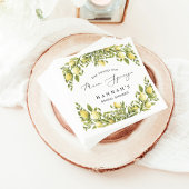 Gelbe Lemon Sorrento Mediterranes Brautparty Serviette