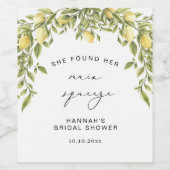 Gelbe Lemon Sorrento Mediterranes Brautparty Weinetikett (Einzelnes Label)