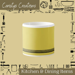 Gelbe Lemon Stripes Espresso Tasse