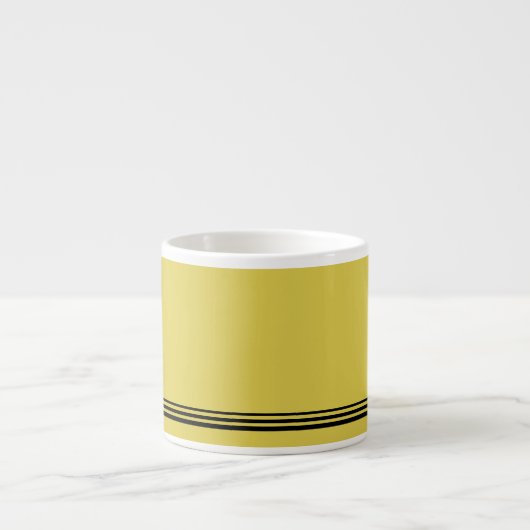 Gelbe Lemon Stripes Espresso Tasse (Vorderseite)