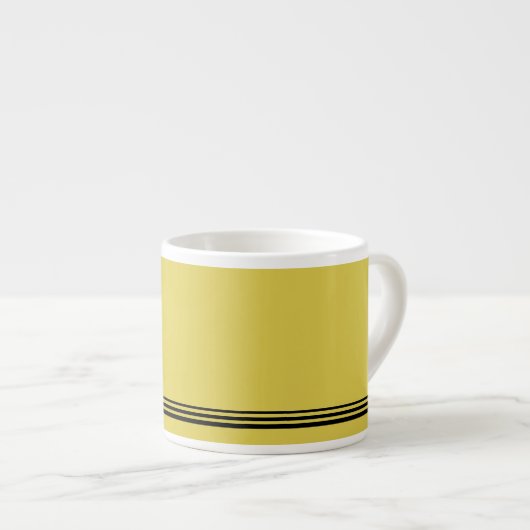 Gelbe Lemon Stripes Espresso Tasse (Vorderseite Rechts)