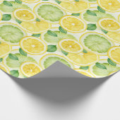 Gelbe Lemon Wasserfarbe Geschenkpapier (Ecke)