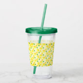 Gelbe Lemonen Acrylic Tumbler Fresh Acryltrinkbecher (Rückseite)