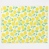 Gelbe Lemonen Fleece Blanket (Vorderseite (Horizontal))
