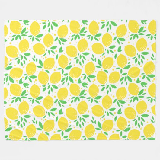 Gelbe Lemonen Fleece Blanket (Vorderseite (Horizontal))