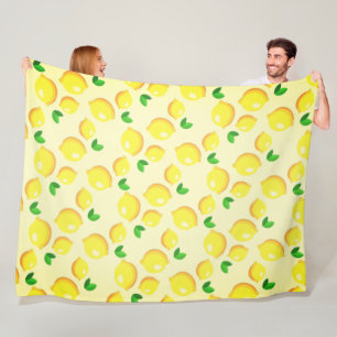 Gelbe Lemonen Fleece Blanket