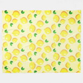 Gelbe Lemonen Fleece Blanket (Vorderseite (Horizontal))