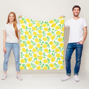 Gelbe Lemonen Fleece Blanket