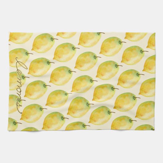 Gelbe Lemonen Geschirrtuch (Horizontal)