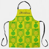 Gelbe Lemonen-Individuelle Name Schürze (Vorderseite)