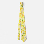Gelbe Lemonen-Krawatte Krawatte (Rückseite)