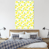 Gelbe Lemons Canvas Print Leinwanddruck (Insitu (Schlafzimmer))