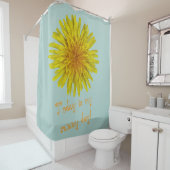 Gelbe Leuchte Blume eines Textes auf einer beliebi Duschvorhang (Beispiel)