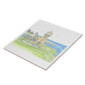 Gelbe Leuchtturm-Wandfliese Fliese (Seite)