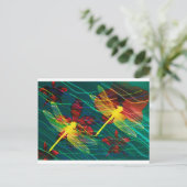 Gelbe Libdrachenfarben Postkarte (Stehend Vorderseite)