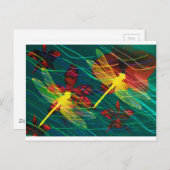 Gelbe Libdrachenfarben Postkarte (Vorne/Hinten)