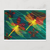 Gelbe Libdrachenfarben Postkarte (Vorderseite)