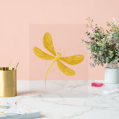 Gelbe Libelle Acrylschild (Hochzeit)