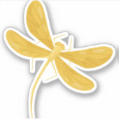Gelbe Libelle Aufkleber (Vorderseite)