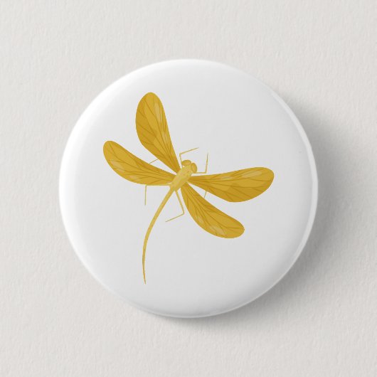 Gelbe Libelle Button (Vorderseite)