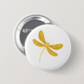 Gelbe Libelle Button (Vorne & Hinten)