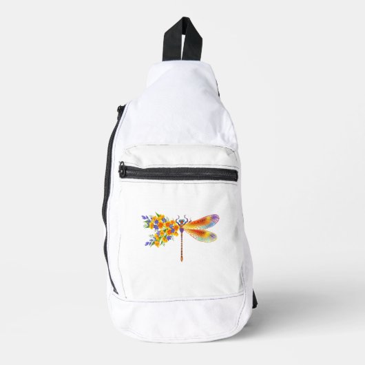 Gelbe Libelle Crossbody Bag (Vorderseite)