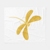 Gelbe Libelle Fleecedecke (Vorderseite (Horizontal))
