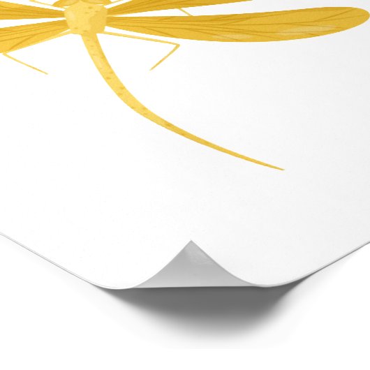 Gelbe Libelle Poster (Ecke)