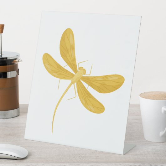 Gelbe Libelle Sockelschild (In Situ)