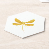 Gelbe Libelle Untersetzer (angewinkelt)