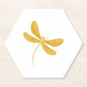 Gelbe Libelle Untersetzer