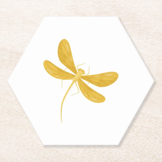 Gelbe Libelle Untersetzer (Vorderseite)