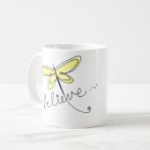 Gelbe Libellen-Kaffee-Tasse Kaffeetasse (Vorderseite Links)