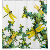 Gelbe Libfische Duschvorhang (Vorderseite)