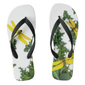 Gelbe Libfische Flip Flops Badesandalen (Fußbett)