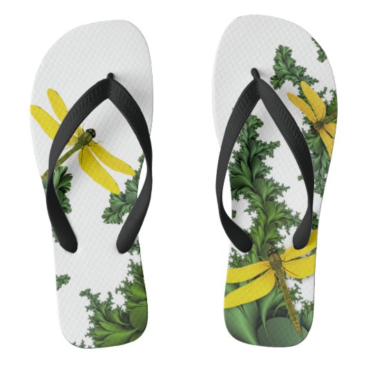 Gelbe Libfische Flip Flops Badesandalen (Fußbett)