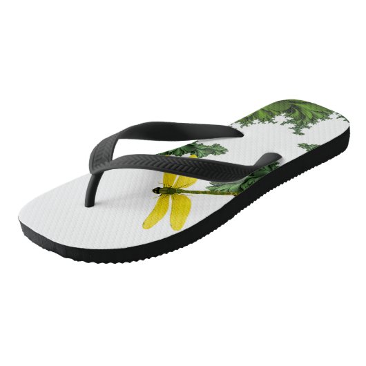 Gelbe Libfische Flip Flops Badesandalen (Schrägansicht)