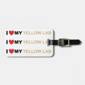 Gelbe Liebe Gepäckanhänger (Vorderseite horizontal)
