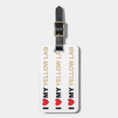 Gelbe Liebe Gepäckanhänger (Vorderseite vertikal)