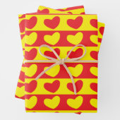 Gelbe Liebe Herz Geschenkpapier Set (Beispiel)