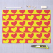 Gelbe Liebe Herz Seidenpapier (Handwerk)