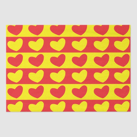 Gelbe Liebe Herz Seidenpapier (Vorderseite)