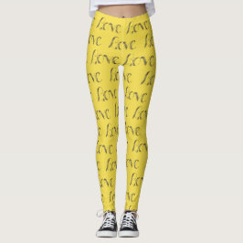 Gelbe Liebe Leggings